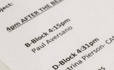 My call sheet at Fox Business News' After the Bell.